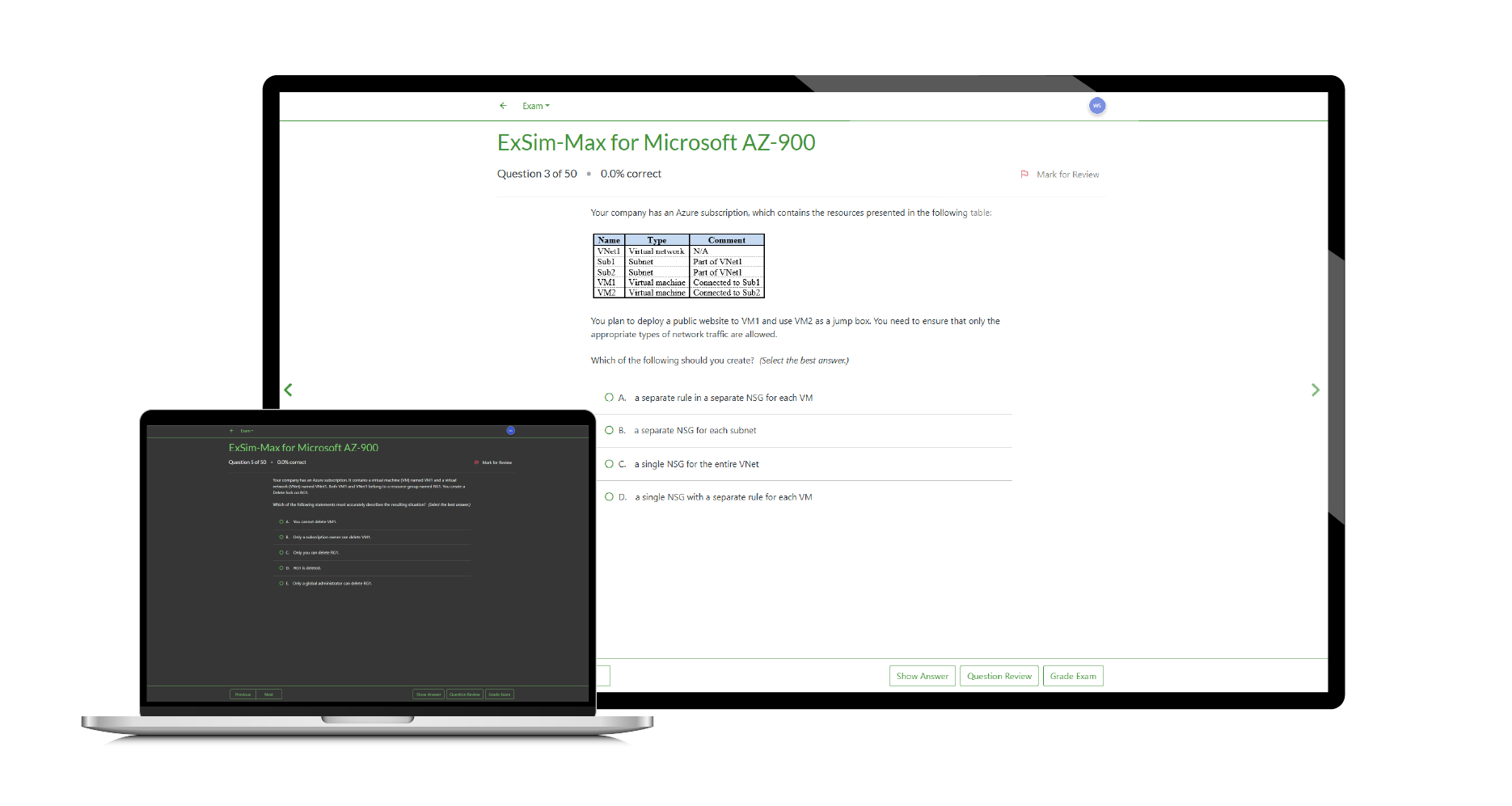 Boson ExSim-Max for Microsoft AZ-900 Screenshot
