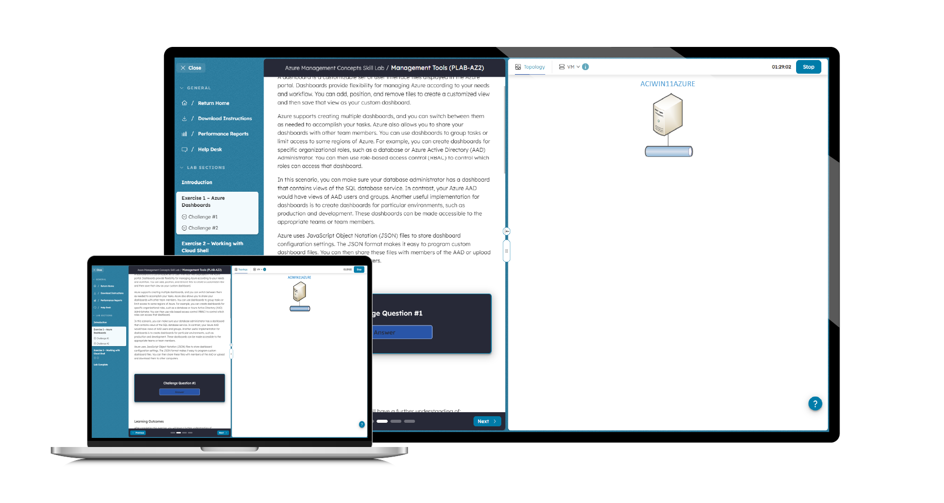 Boson Practice Lab for Azure Management Concepts screenshot