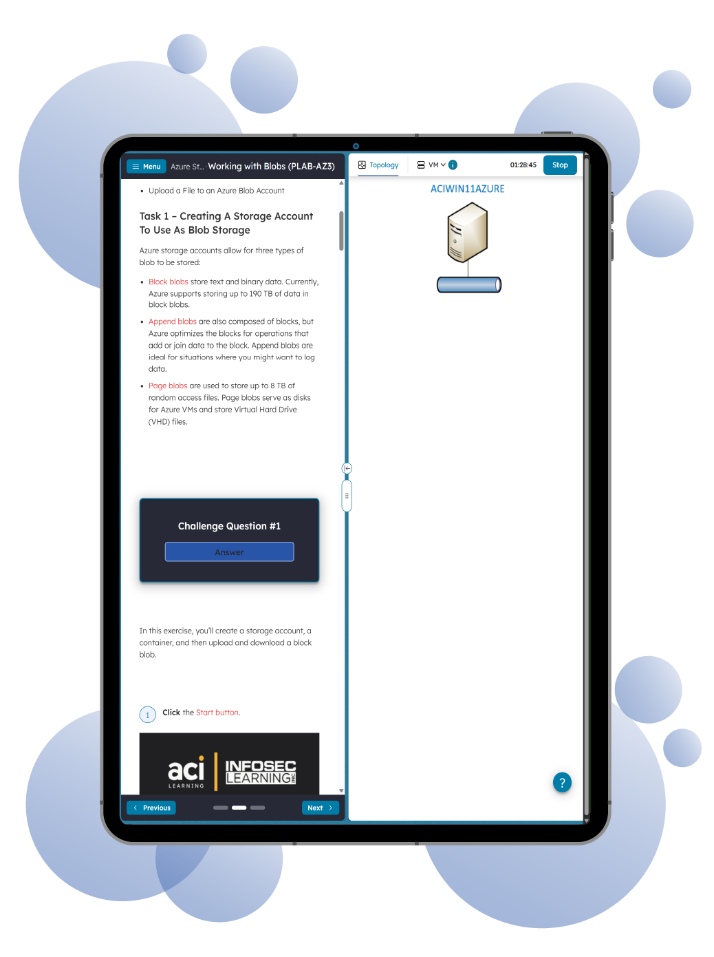 Boson Practice Lab for Azure Storage Management screenshot