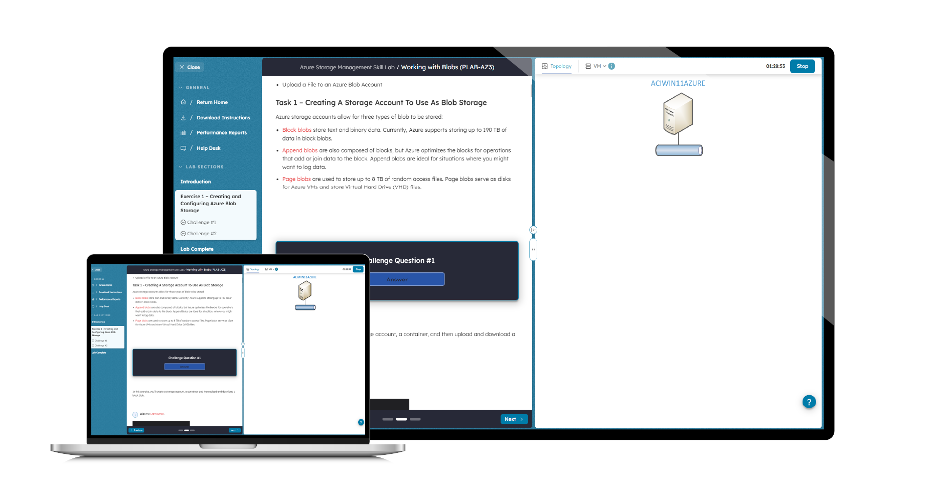 Boson Practice Lab for Azure Storage Management screenshot