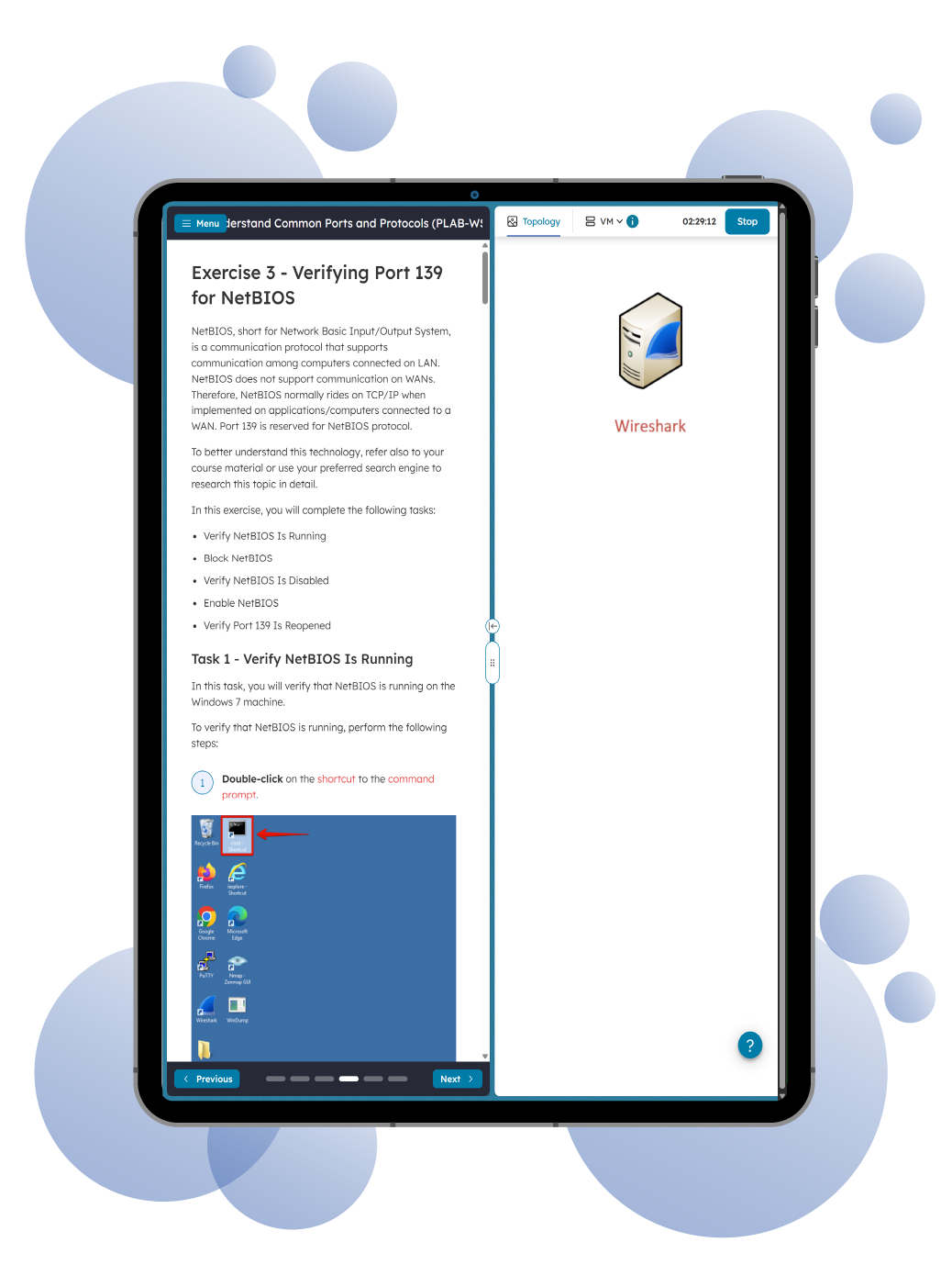 Boson Practice Lab for Introduction to Wireshark screenshot