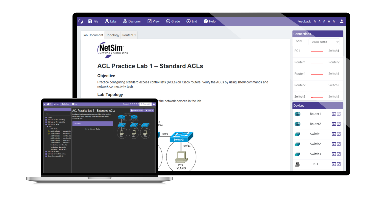 NetSim Lab Pack for ACLs – Network Simulator – IT Practice Exams ...