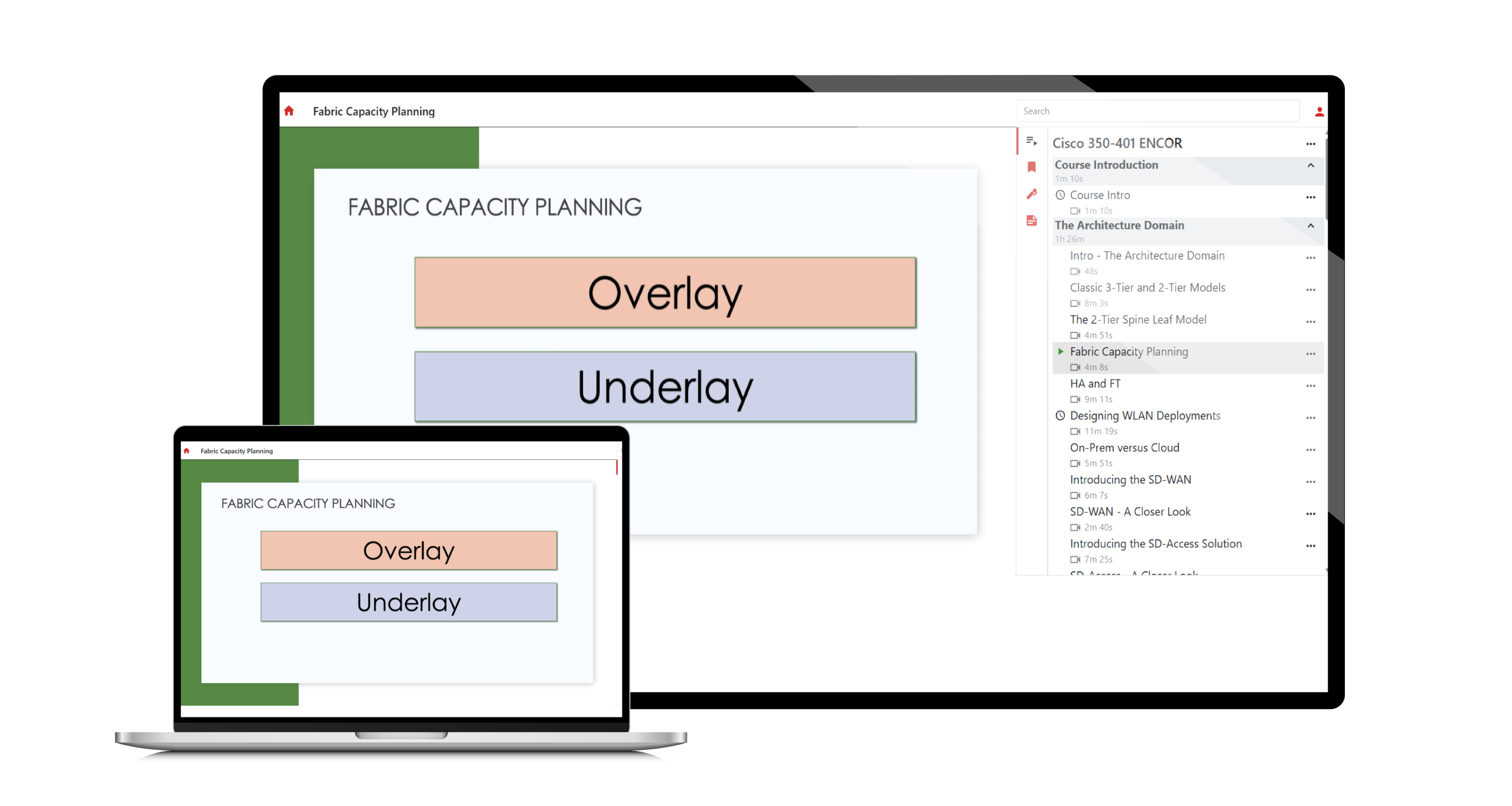 Screenshot of Video Training for Cisco 350-401 ENCOR